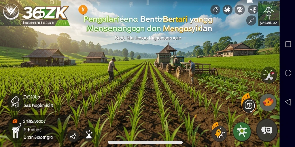 Screenshot gameplay 365ZK dengan grafik pertanian yang indah.