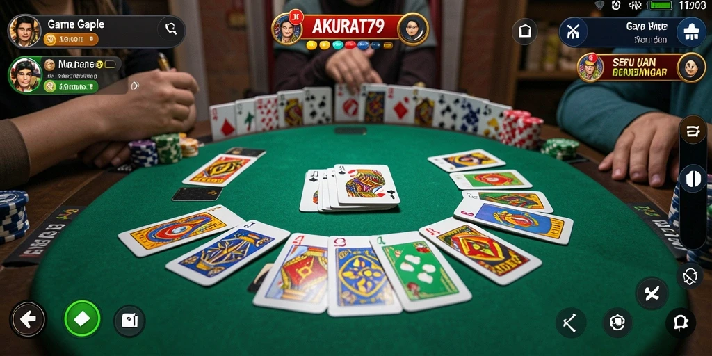 Gameplay menarik dari AKURAT79 dalam permainan Gaple yang seru.