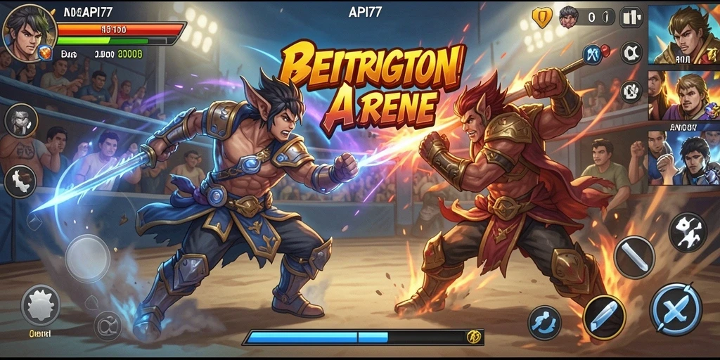 Screengrab dari gameplay pertarungan intens di API77.