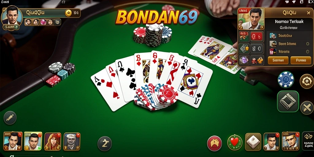 Tampilan gameplay QiuQiu yang seru dan mengasyikkan dalam BONDAN69.