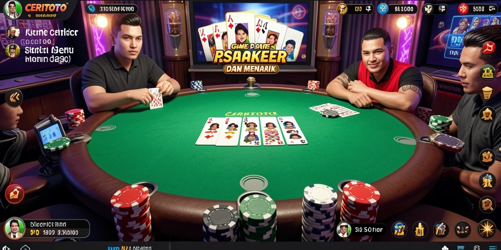 Screenshot CERITOTO menampilkan gameplay Poker yang seru dan interaktif.
