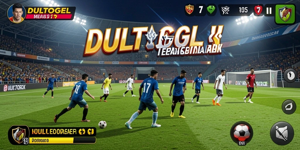 Tampilan menarik dari DULTOGEL menunjukkan aksi sepak bola yang seru.