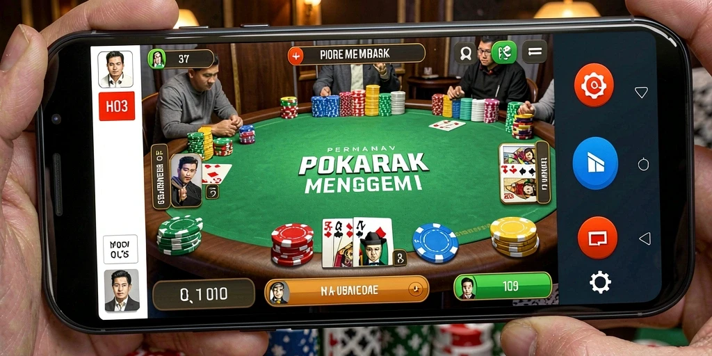 Tampilan gameplay seru H03 dengan pemain aktif dalam permainan poker.
