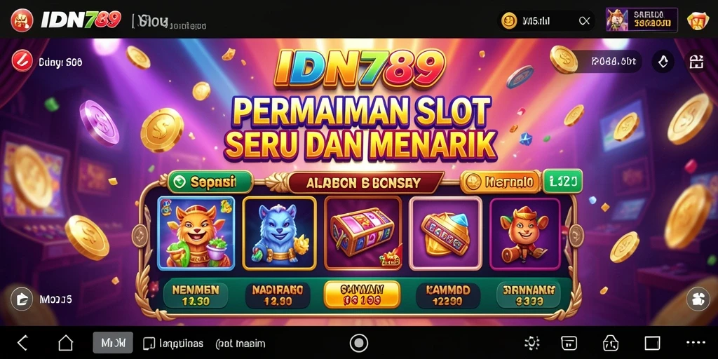Screenshot IDN789 menampilkan gameplay slot yang seru dan interaktif.