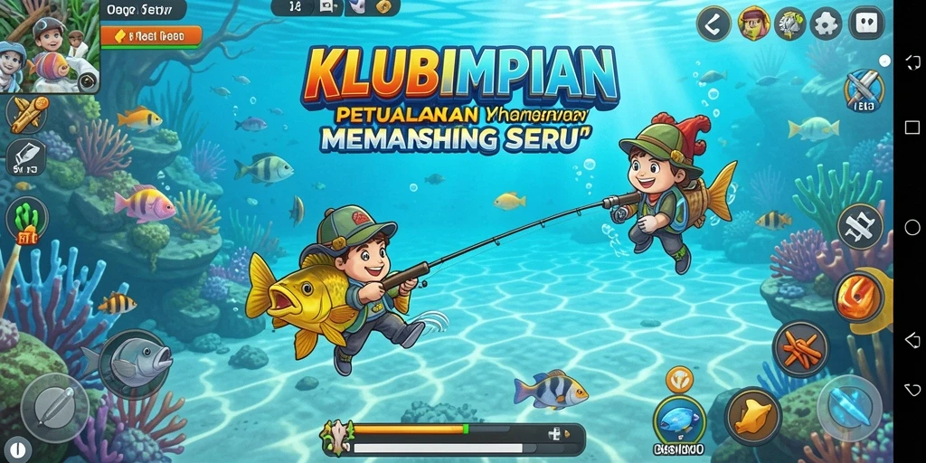 Tangkapan ikan yang mengesankan dalam gameplay KLUBIMPIAN.
