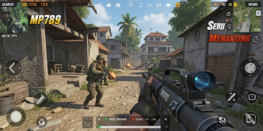 Screenshot gameplay TPS MVP789 menampilkan aksi pertempuran yang seru dan dinamis.