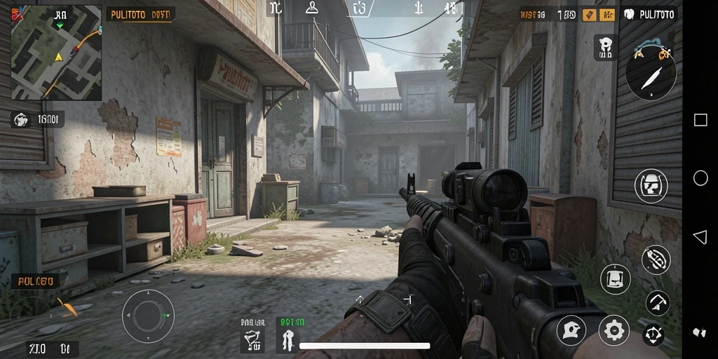 Screenshot gameplay menampilkan aksi tembak-menembak intens PULITOTO.