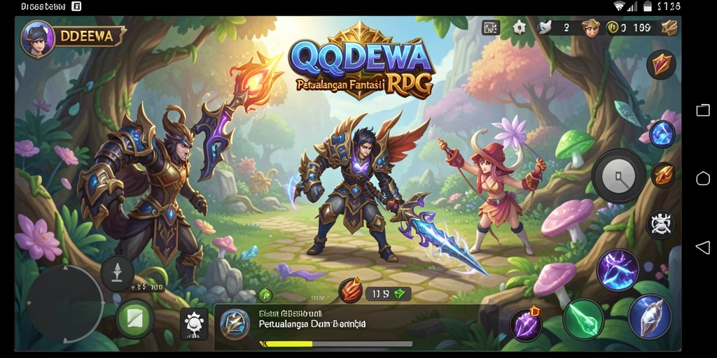 Tampilan menarik dari gameplay RPG QQDEWA yang penuh aksi.