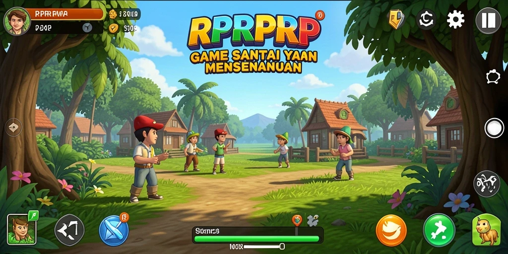 Screenshot gameplay RPRPRP yang menampilkan aksi santai dan menyenangkan.