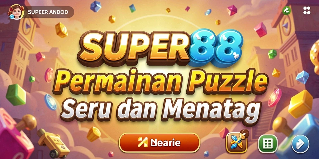 Tampilan gameplay menantang dari SUPER88, penuh dengan teka-teki seru.